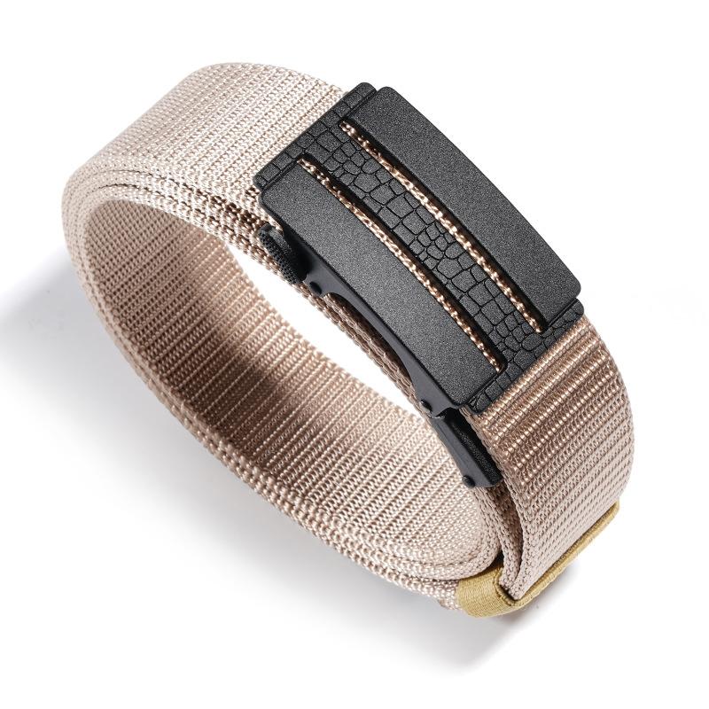 

Ремень для мужчин на открытом воздухе с автоматической пряжкой, повседневный, универсальный, нейлоновый, холщовый, ремень для мужчин, для джинсов 120cm