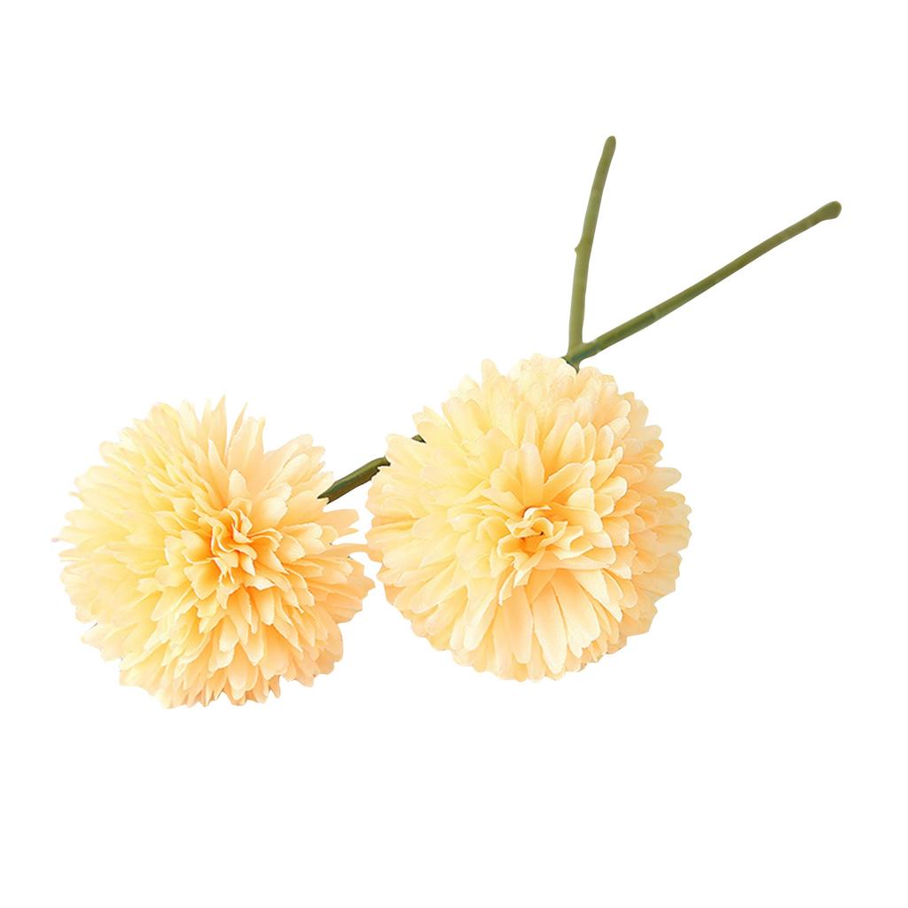 3Pcs Artificial Chrysanthemum Flowers Faux Red Ball Flowers Fall Flowers For Christmas Home Decoration