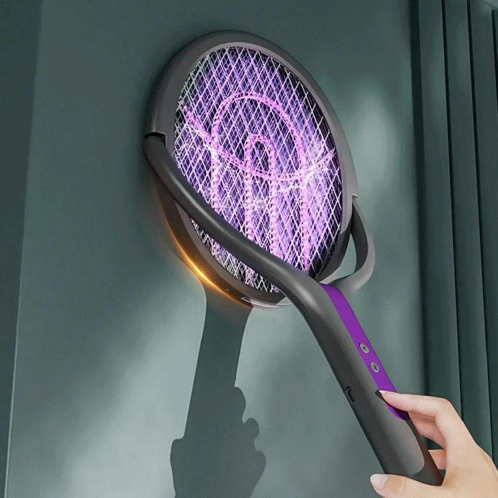 USB Rechargeable Scalable Electric Mosquito Swatter 2 In 1 Fly Swatter Trap Bug Zapper  Indoor