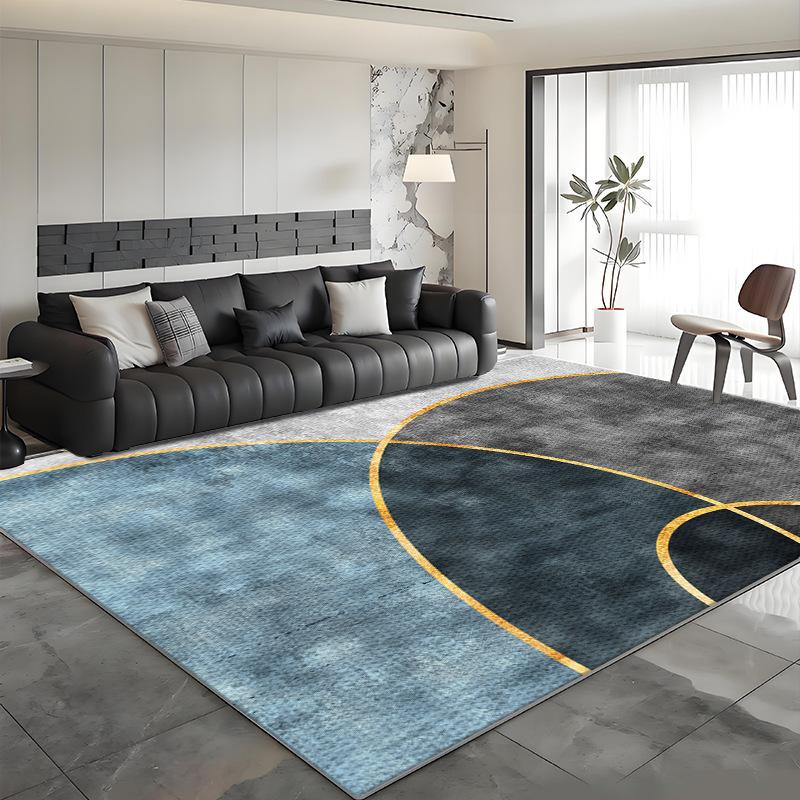 Nordic Style Crystal Velvet Area Rug Luxury Abstract Geometric Floor Mat Non Slip Carpet for Living Room Bedroom