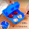 GESPERT Ice Cube Tray, Round Ice Maker, 4.5cm Diameter, Melt-Resistant Silicone, Clear Ice, Space-Saving, 6 Holes, Blue