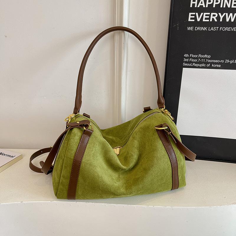 High-value Suede Pillow Bag Women's Large-capacity New Bag Casual Simple Shoulder Messenger Bag