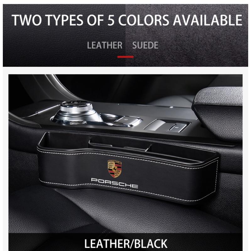 2 Piezas Organizador de Asiento de Coche Caja de Almacenamiento para la Ranura del Asiento Multifunción Artículos Para Porsche Boxster Cayenne Panamera Macan Cayman 911 918 996 917 991