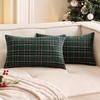 Christmas Check Cushion Pillow Cover for Living Room Sofa (Pack of 2, 12x18 Inch) - Christmas Theme Decor