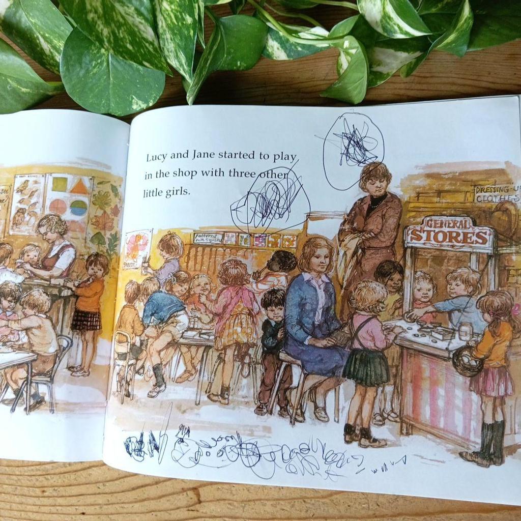 [USED] Old Western Books, First School, Children's Books, Picture Books, Rich Illustrations, Watercolors, Art Books, British