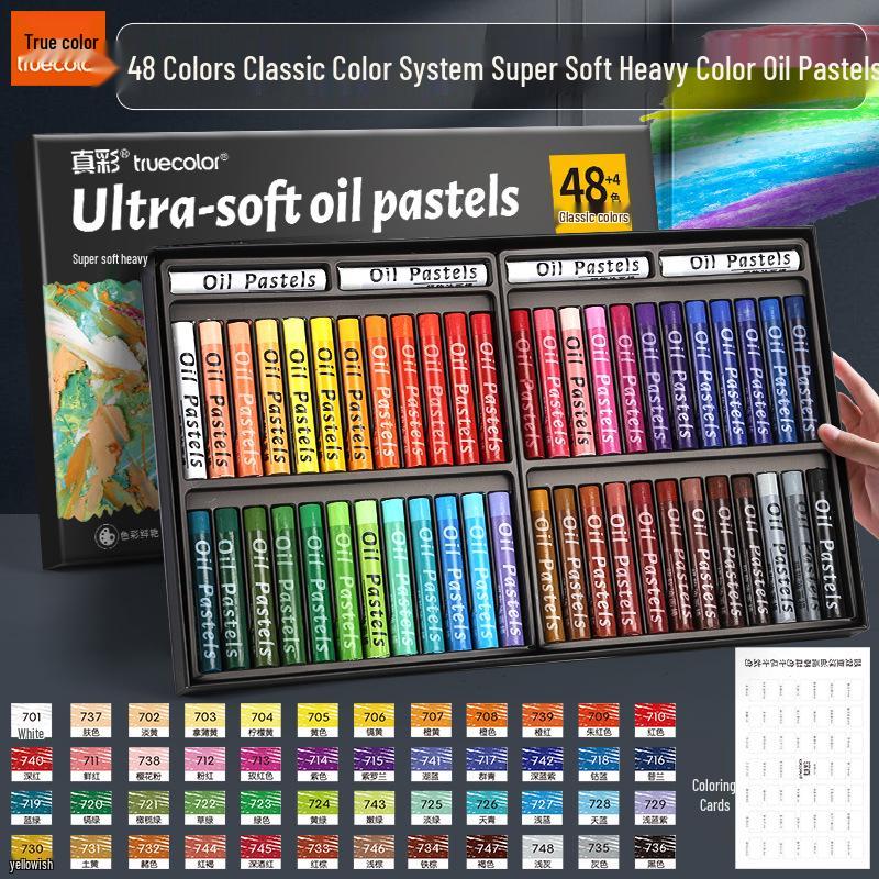 True Color Macaron Oil Pastels: Professional-Grade, Smooth, Super Soft Crayons