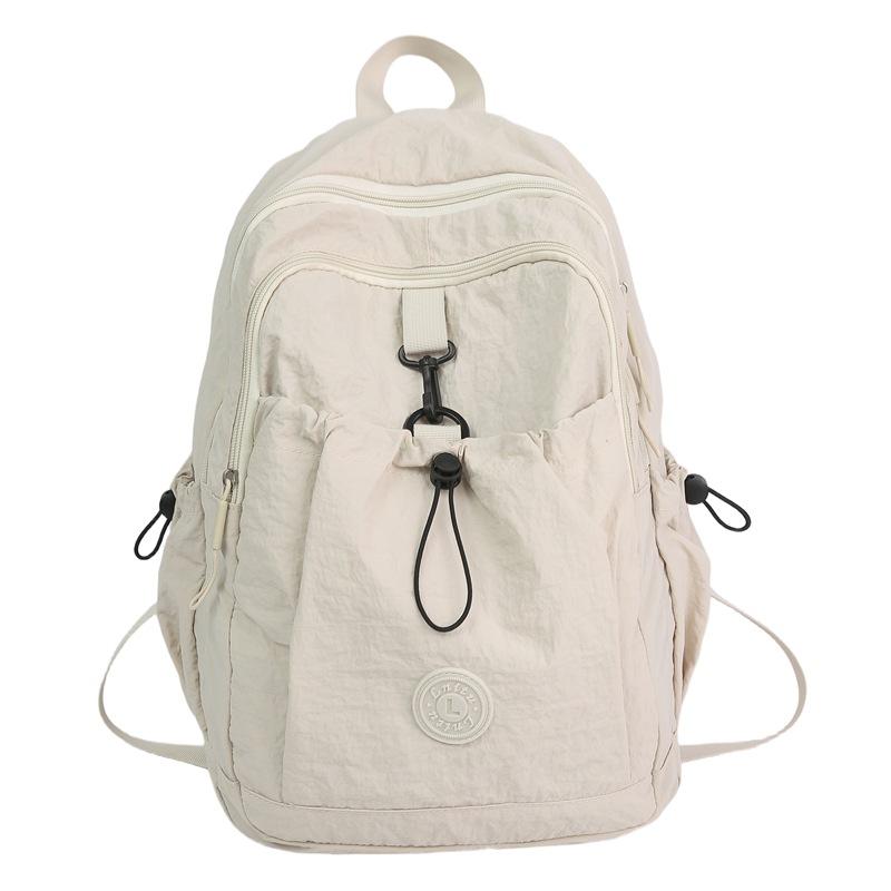Schoolbag New Fresh Junior High School Backpack College Bag Large Capacity Nylon Commuter Casual Versatile Backpack