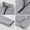 Men's Quick-Dry Half-Zip Stand-Collar Sweatshirt for Autumn/Winter Running and Training.