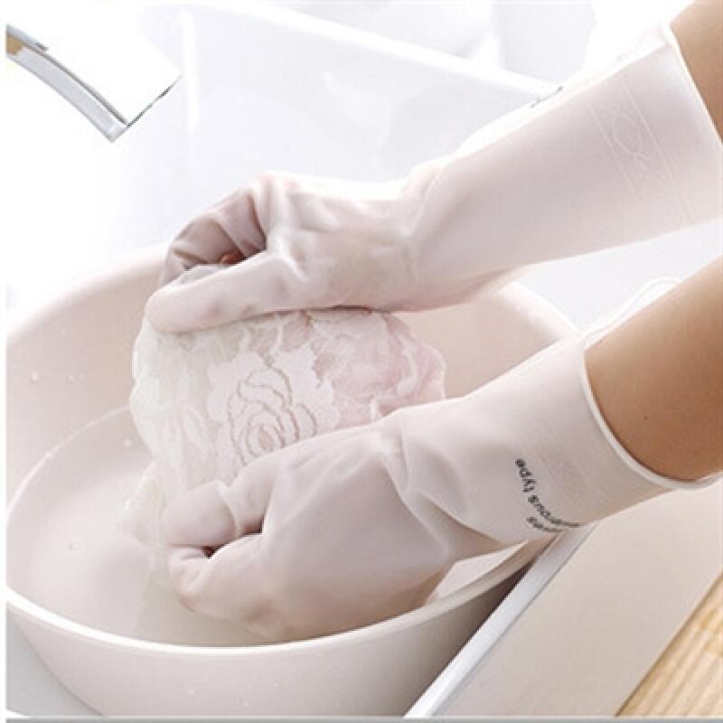 Premium multi-purpose PVC white rubber gloves White gloves size S