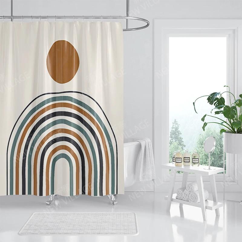 Vodotěsný látkový sprchový závěs Koupelnové závěsové doplňky 180x200 Koupelnový závěs do sprchy 240*200 severský boho dekor 240x200