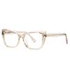 0 -0.5 -0.75 To -6.0 Blue Light Blocking Nearsighted Glasses For Women Spring Leg Cat Eye Minus Degree Prescription Spectacles