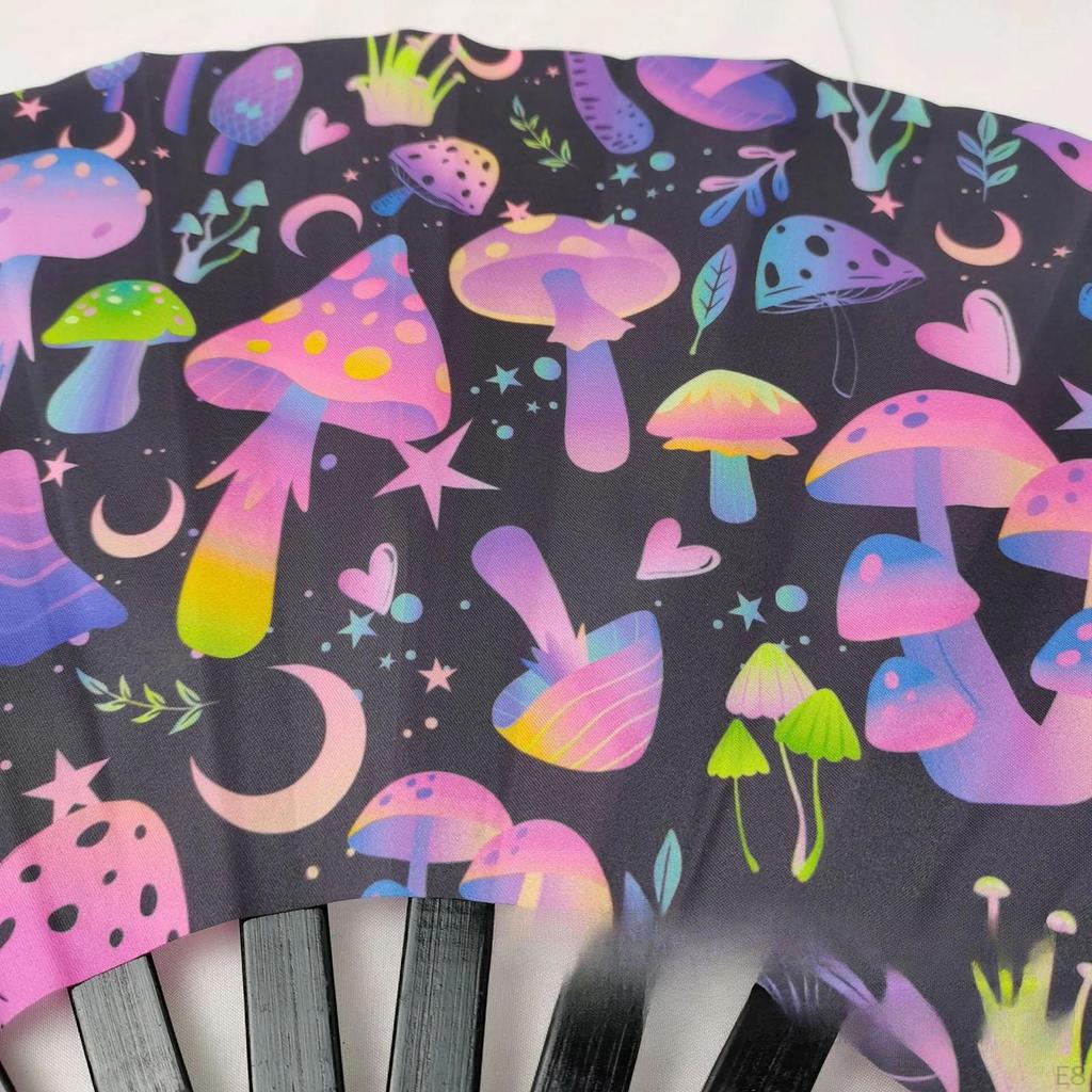 Foldable Hand Fan Bamboo Frame for Festival Wedding Birthday