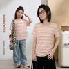 Kids' Striped Pure Cotton Short Sleeve T-Shirt
