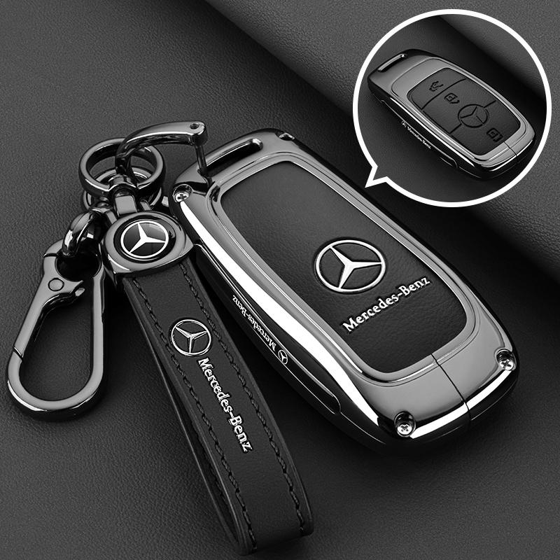 OQA4   Car Key Case Cover For Mercedes Benz C E S Class GLC CLE EQE W206 W214 W223 S350 S400 S450 E300 Keychain Fob