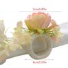 Pack of 6 Realistic Flower Napkin Rings Table Decorations for Wedding Banquets