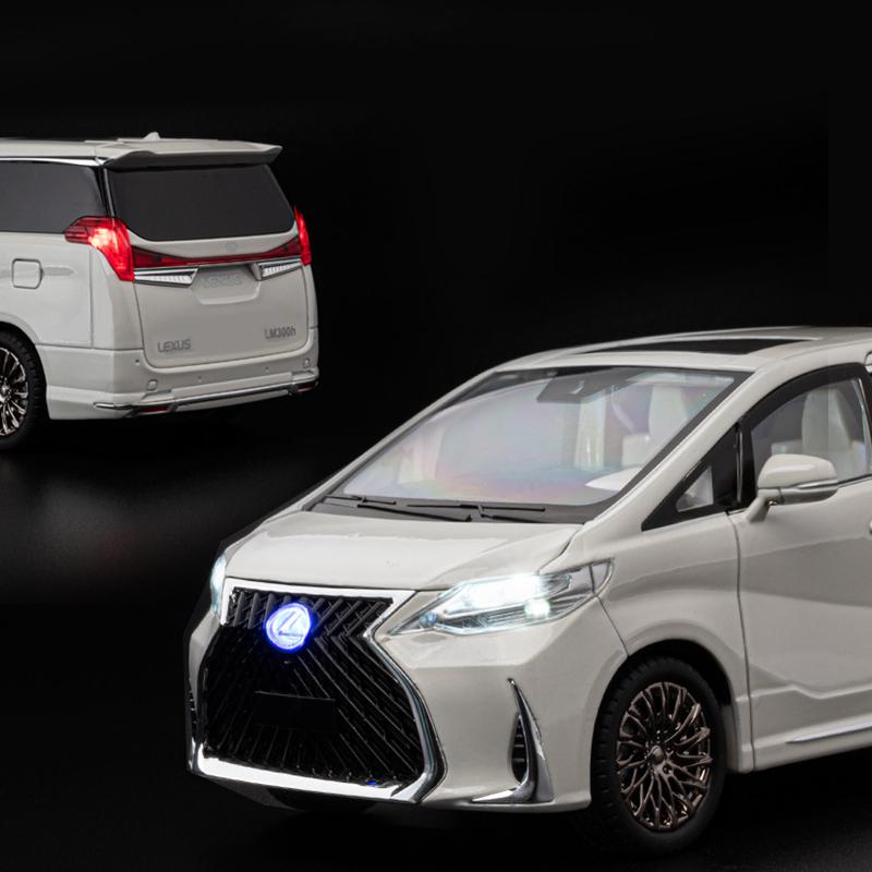 Modèle de voiture en alliage 1/18 Lexus Lm300 MPV Diecasts Jouet en métal Véhicules commerciaux Modèle de voiture Son et lumière de simulation Cadeaux pour enfants