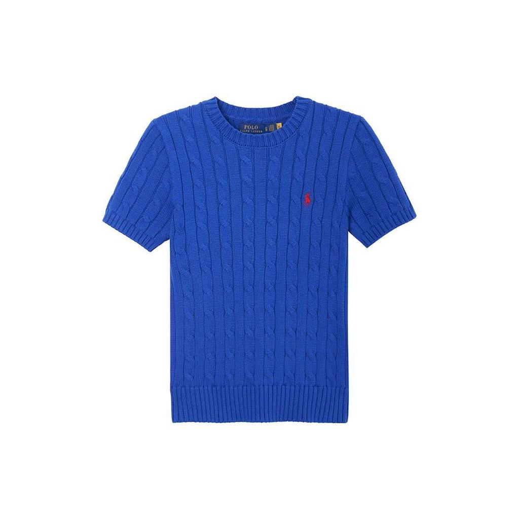 Polo Ralph Lauren SS23 Solid Logo Embroidered Pullover Sweater Women Sweater Blue 211910987-004