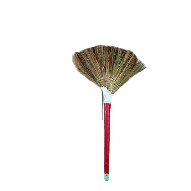 Handmade Red Pith Grass Broom for Indoor Cleaning
