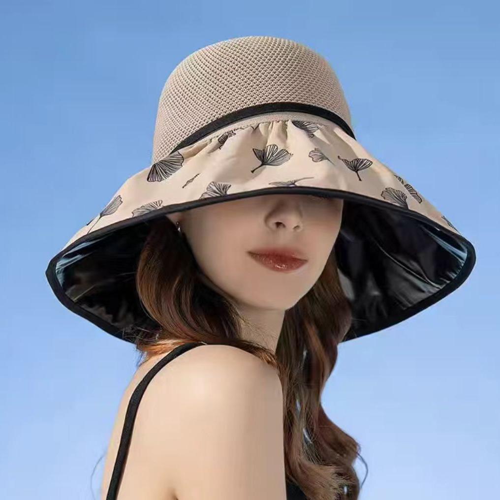 Summer bow fisherman hat women's outdoor vinyl sunshade sunscreen new versatile sunscreen sun hat