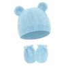 Knitted Bear Ear Earflap Hat Ear Protection Baby Hat Glove Set Fashion Children's Winter Hat  Girls