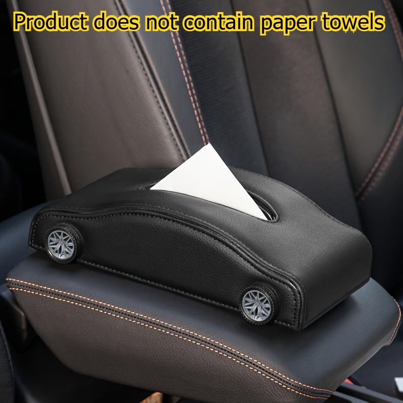 1pcs Car Tissue Box Creative In-Car Paper Towel Holder Auto Decorative Tissue Storage Box Stylish Car Interior Organizer