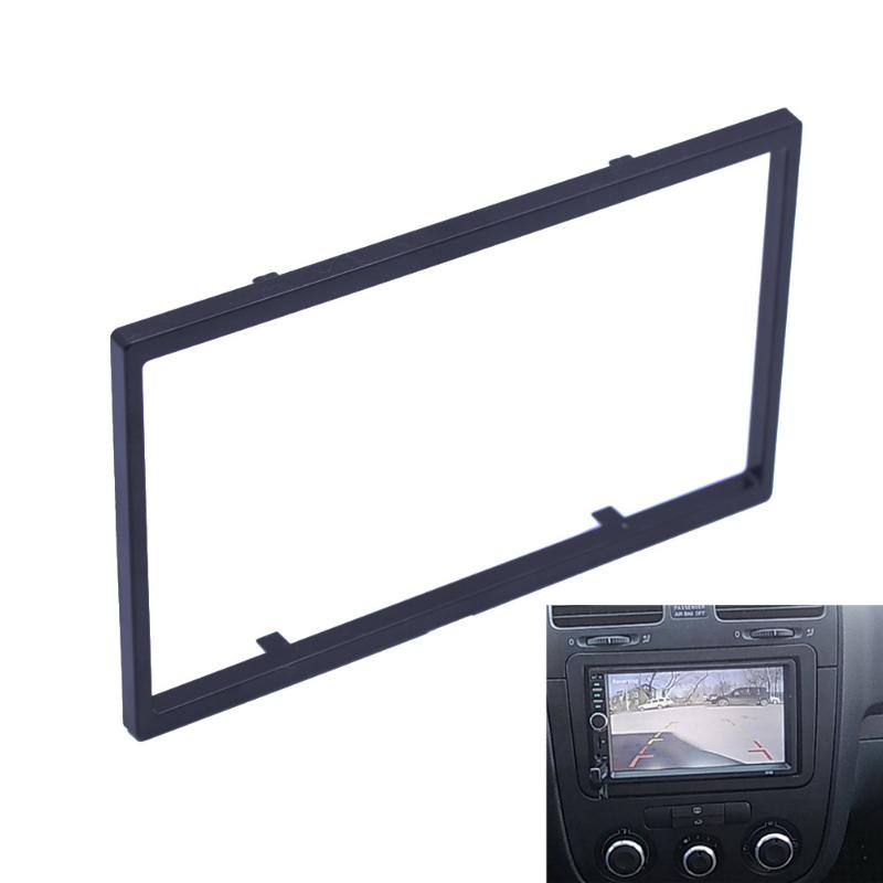 2Din Stereo Frame Universal Car Radio Panel Fascia Bezel Custom Fit Vehicle Audio Dashboard Enhancement