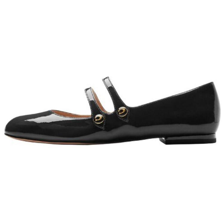 

Coach Туфли Мэри Джейн из лакированной кожи Winley с круглым носком и пряжкой, женская обувь, черные CX042-BLK 35.5