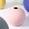 Full Round Color Flower Vase Ceramic Pots for Plants S Apple Shape Indoor Flower Vase for Decoration