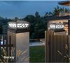Patterned Solar Pillar Light for Outdoor Courtyard, Villa Gate, or Wooden Post
