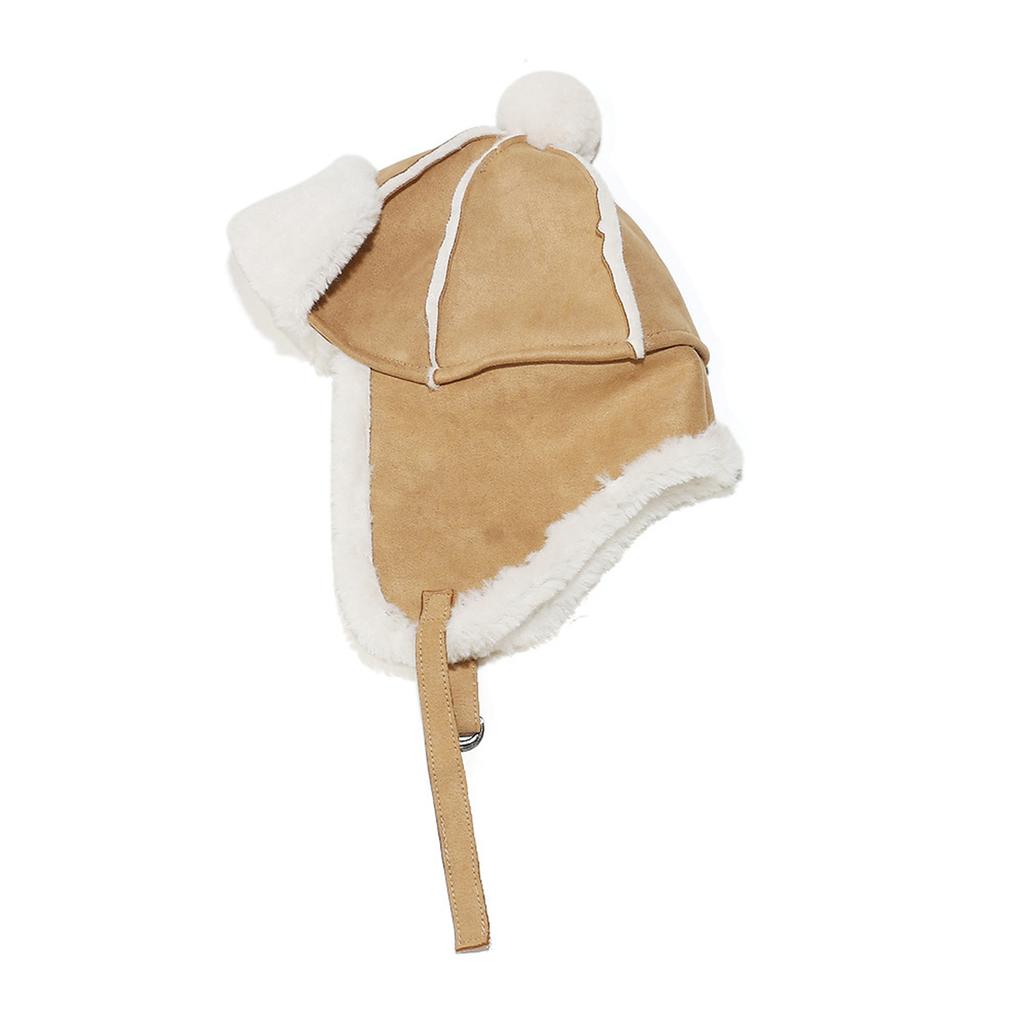 Men's And Women's Suede Plush Thick Warm Ski Hats