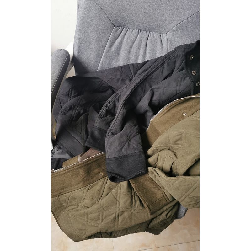 

Большая одежда с хлопковой подкладкой, простое пальто-кардиган для осени и зимы Black M