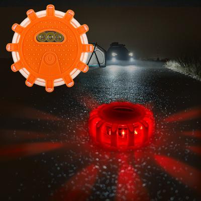 3pcs LED Road Emergency Lights Roadside Warning Car Safety Flashing Warning Light Flare Kit with Magnetic Base and Hook