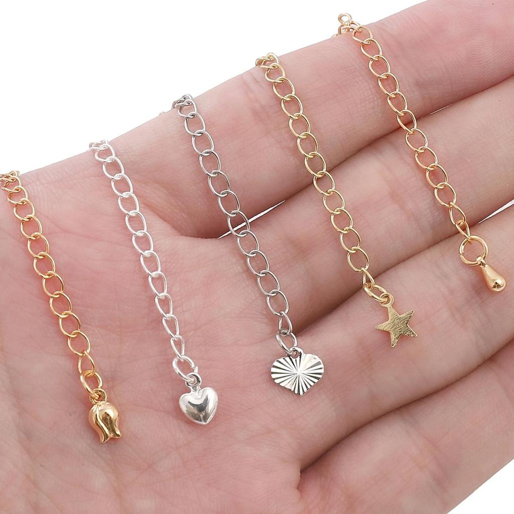 Copper Clad Iron Round Buckle Tail Chain For DIY Jewelry Making Craft Accessories