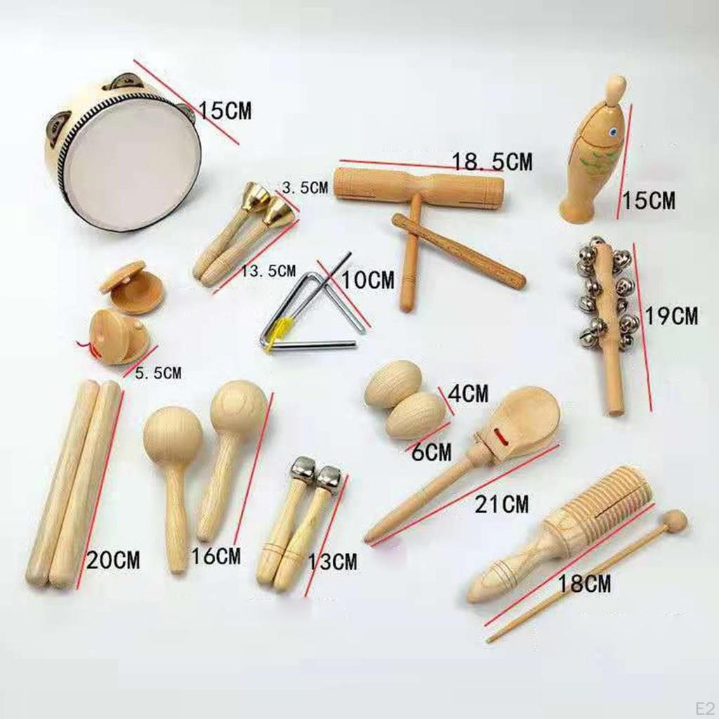 13x Toddlers Percussion Instrument Musical Toys Montessori for