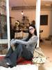 Autumn 2025 Retro Brushed Cotton Slim Fit Long Sleeve T-Shirt: Spicy Girl Style