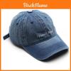 Boné de Baseball Vintage em Brim com Material de Algodão Respirável Para Fãs de Street Style