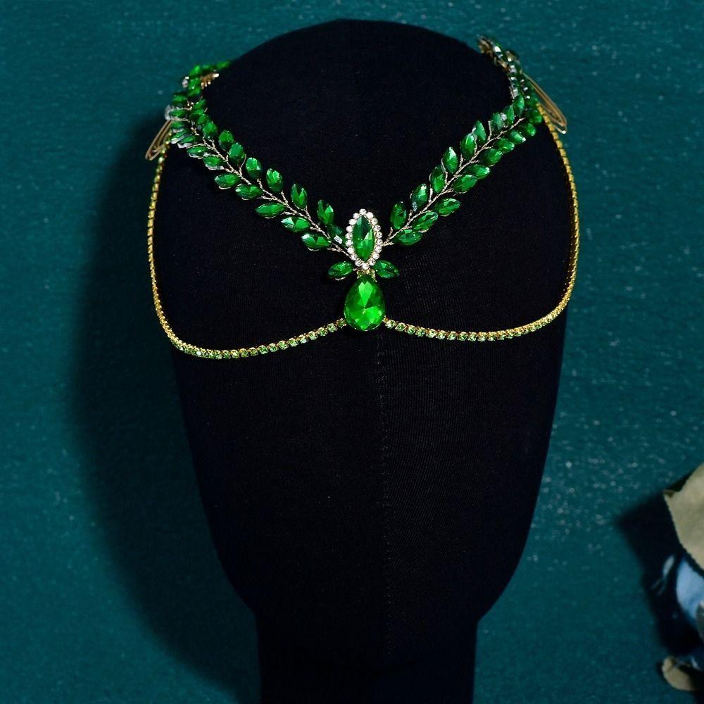 Shining Wedding Rhinestone Headband Exquisite Woman Headwear Bride Forehead Head Chain  Woman