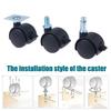 1Pair 2Inch Universal Wheel Swivel Caster Roller Wheel Furniture Office Chair Caster With Brake