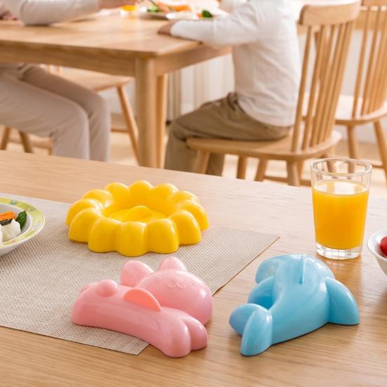 Bento Box Accessories 4PCS Cute Rice Ball Molds, Rabbits Dolphins Flowers And Long Shape, Easy Sushi Press Portable Food Grade PP Maker for