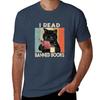 Cat I Read Banned Books Funny Bookworms Tshirt Plus Size Basic Cotton Tshirt