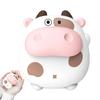 Adjustable Cartoon Cow Hand Warmers Lanyard Portable Warm Hand Treasure Pocket Hands Heater  Winter