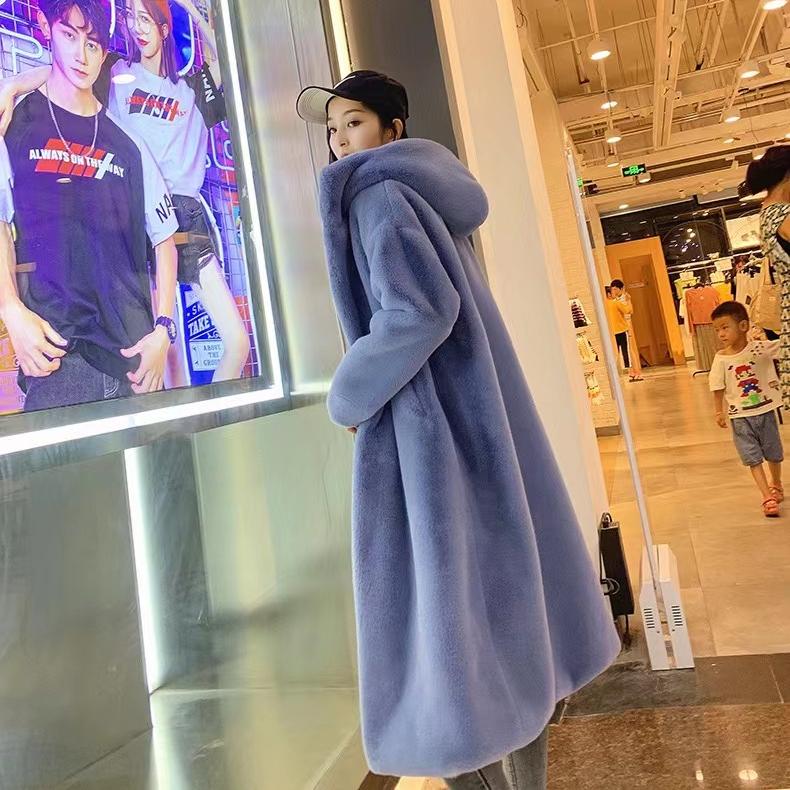 Winter Women High Quality Faux Mink Fur Coat Luxury Long Fur Coat Loose Lapel OverCoat Thick Warm Plus Size Female Plush Coats