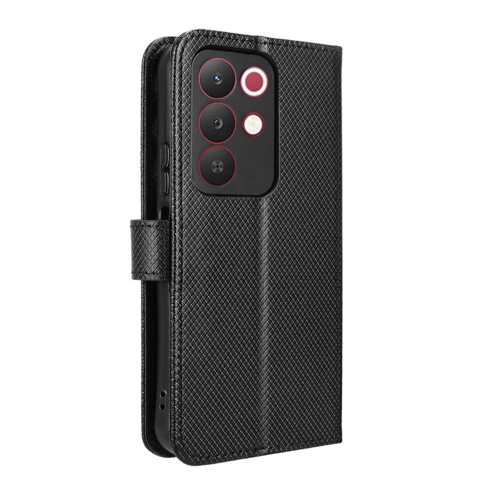 Für Realme C85 Pro 4G Leder Wallet Hülle mit Band Diamantstruktur Handyhülle