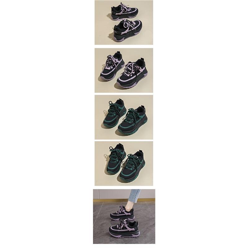  Classic Chunky Sneakers Lac Up Platform Casual Shoes For Women