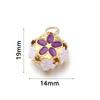 10Pcs/lot 14mm Hollow Enamel Flower Bell Charms Pendants Colorful Jingle Bell For Jewelry Making DIY Bracelet Necklace Keychain