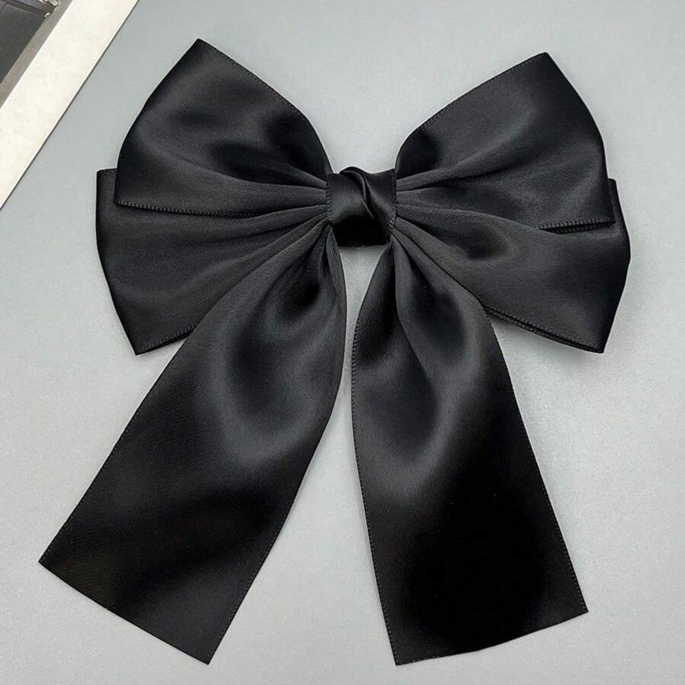Double Webbing Bow Hairpin Duckbill Clip Premium Sense Versatile Satin Back Head Female Hairpin Hair Accessories