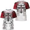 Retro and Old 3D Digital Printing Men's Loose Casual Short-sleeved Crew Neck T-shirt