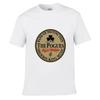 Summer Comfortable Men's THE POGUES Irish Bar Rock Band Pattern Casual Round Neck T-shirt Clover Badge