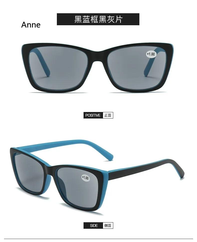 Reading Sun Glasses Men Women Square Classic Frame for Outdoors Use Sunglasses Readers Eyeglasses with Diopter Spring Hinge