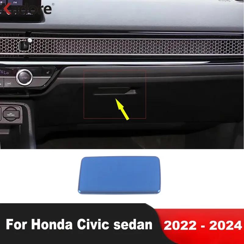 For Honda Civic 11th Sedan   2024 Steel Car Storage Glove Box Switch Handle Panel Cover Trim Interior Accessories